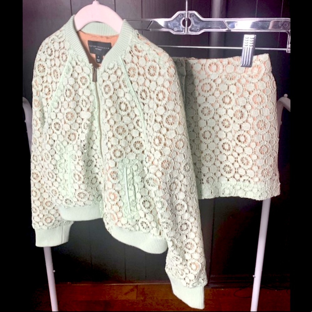 Girls VICTORIA BECKHAM x Target Jacket+Shorts Set in Mint Green, S